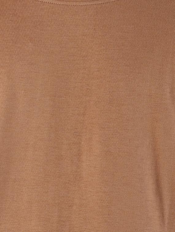 brown solid t-shirt - 16608365 - Zoom Image - 5