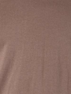 brown solid t-shirt - 16608370 - Standard Image - 5
