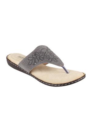 grey slipon flip flops - 16608392 - Standard Image - 2