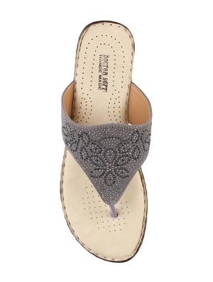grey slipon flip flops - 16608392 - Standard Image - 5