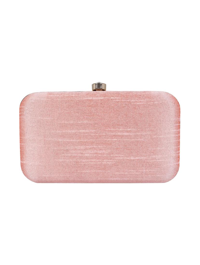 pink faux silk box clutch - 16608498 - Zoom Image - 2