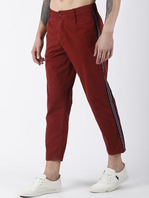 red side taped chinos - 16608540 - Standard Image - 2