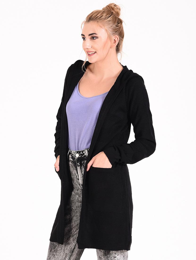 hooded neck pocket patch cardigan - 16608694 - Zoom Image - 2