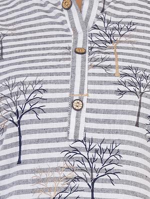stripes printed a-line kurti - 16609579 - Standard Image - 5