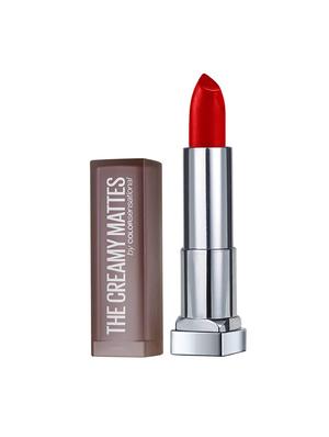 maybelline new york color sensational creamy matte lipstick, siren in scarlet - 16610199 - Standard Image - 2
