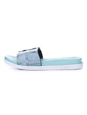 blue slides flip flops - 16610586 - Standard Image - 2