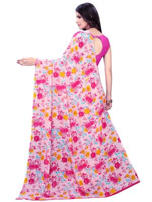 floral printed saree with blouse - 16610942 - Standard Image - 2