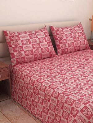 cotton bed cover with 2 pillow covers - 16611222 - Standard Image - 2
