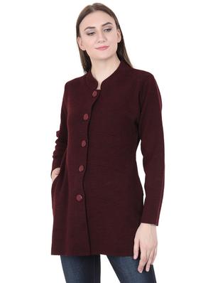 pocket detail long sleeved wool cardigan - 16611334 - Standard Image - 2