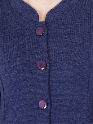 pocket detail long sleeved wool cardigan - 16611338 - Standard Image - 5