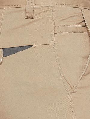 beige solid chinos - 16611387 - Standard Image - 5