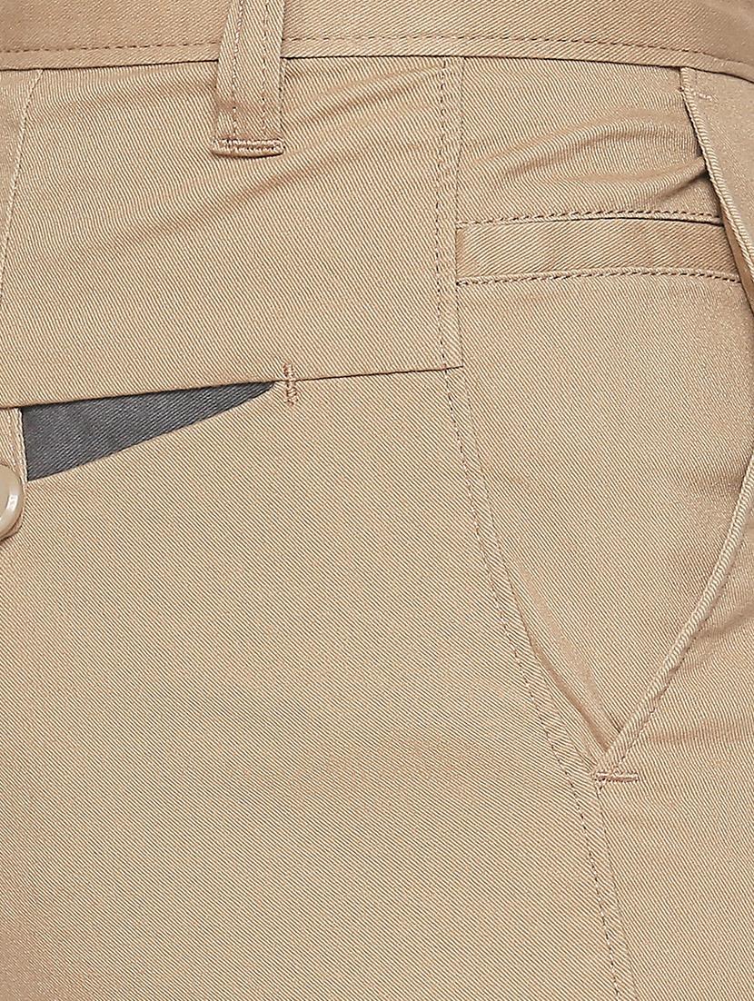 beige solid chinos - 16611387 - Zoom Image - 5