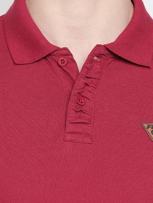 red solid polo t-shirt - 16611630 - Standard Image - 5