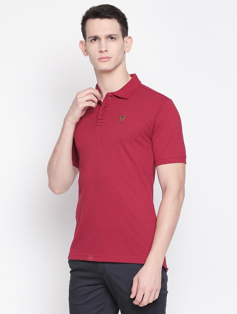 red solid polo t-shirt - 16611630 - Zoom Image - 2