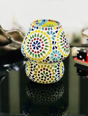 multicolour mosaic glass table lamp - 16611693 - Standard Image - 2