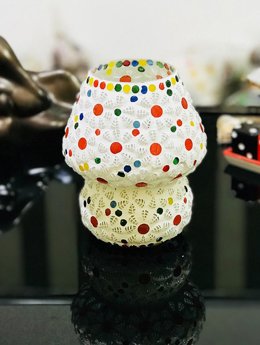 multicolour mosaic glass table lamp - 16611702 - Zoom Image - 2