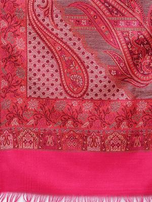 jacquard ethinic designer shawl - 16611779 - Standard Image - 2