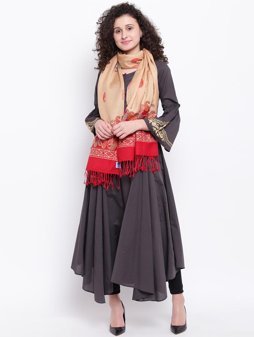 self-design wool shawl - 16611849 - Zoom Image - 2