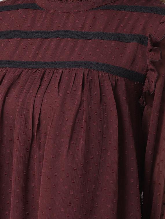 frill detail dobby top - 16611901 - Zoom Image - 5