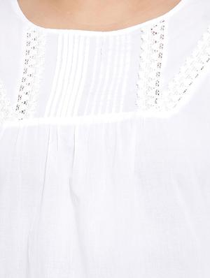square neck lace detail plus top - 16611981 - Standard Image - 5