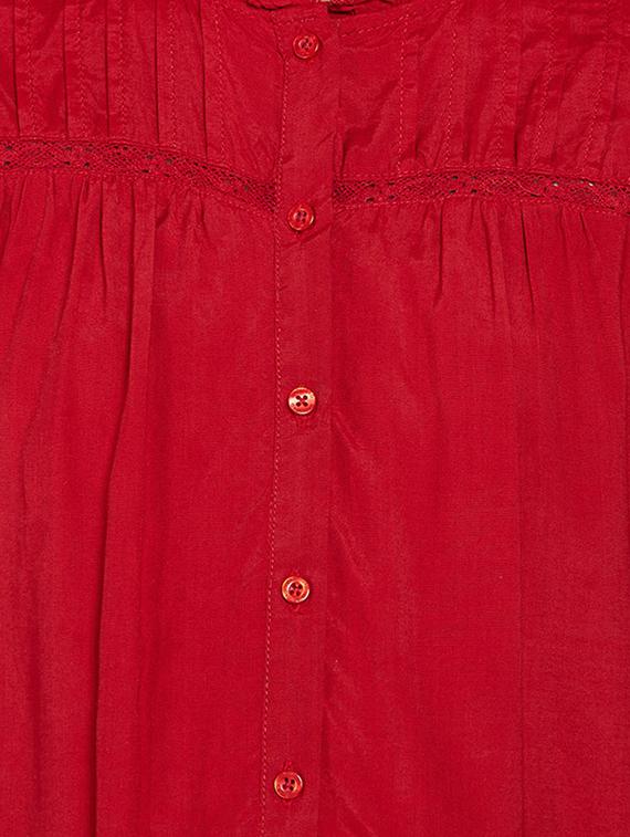 bishop sleeved lace detail shirt - 16612026 - Zoom Image - 5