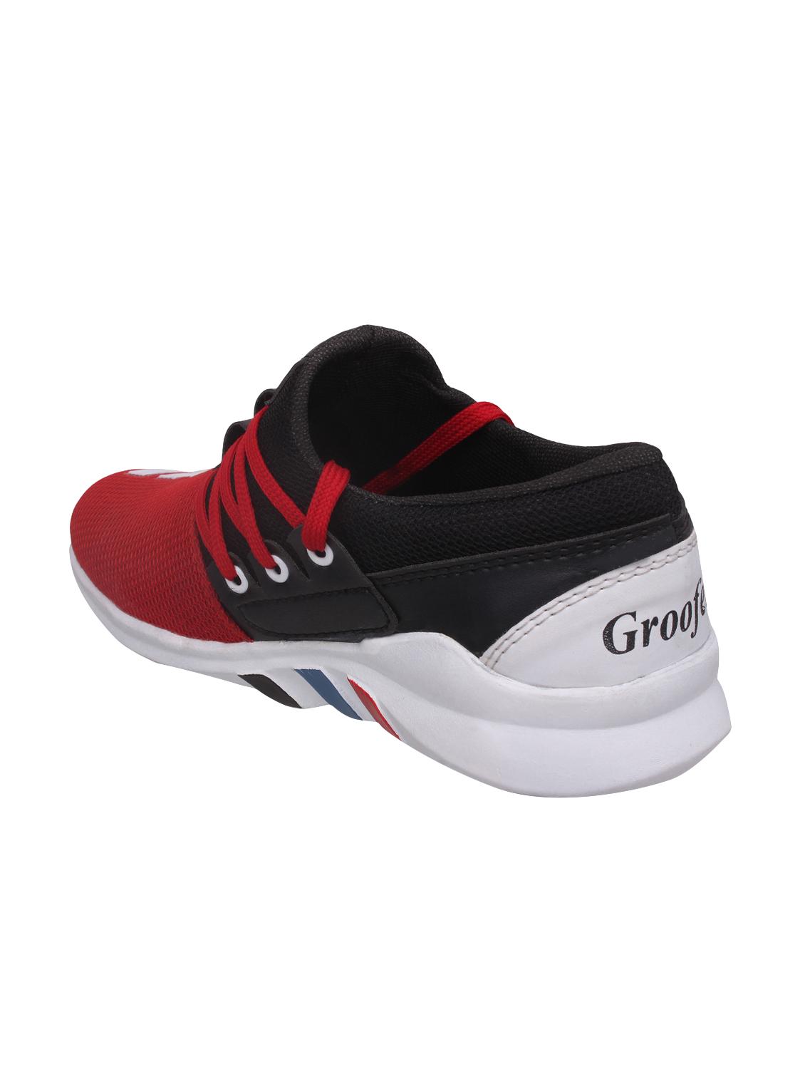 red mesh lave up sport shoes - 16612261 - Zoom Image - 2