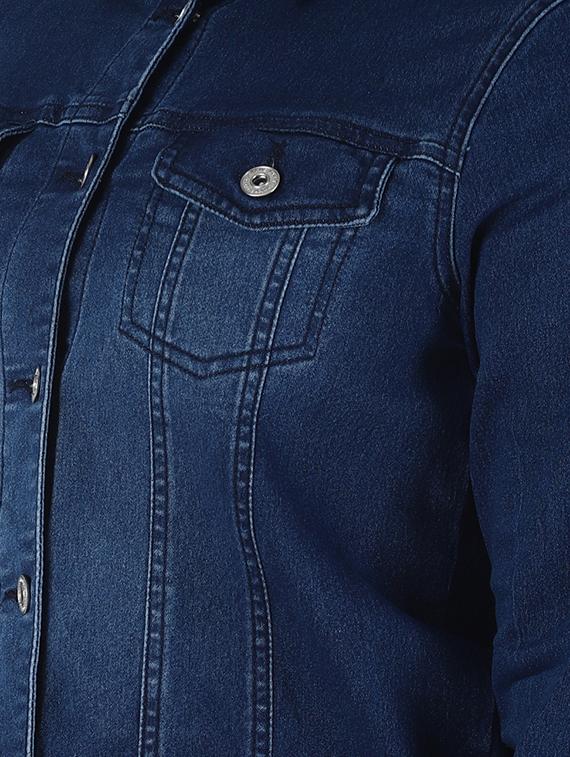 pocket detail denim jacket - 16614147 - Zoom Image - 5