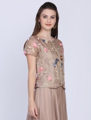 floral embroidered blouse - 16614350 - Standard Image - 2