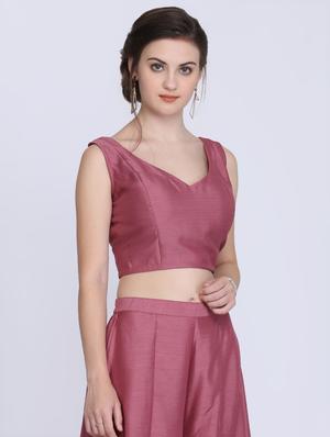 silk solid blouse - 16614351 - Standard Image - 2