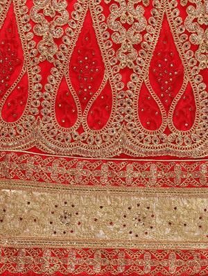embroidered a-line lehenga - 16614372 - Standard Image - 5