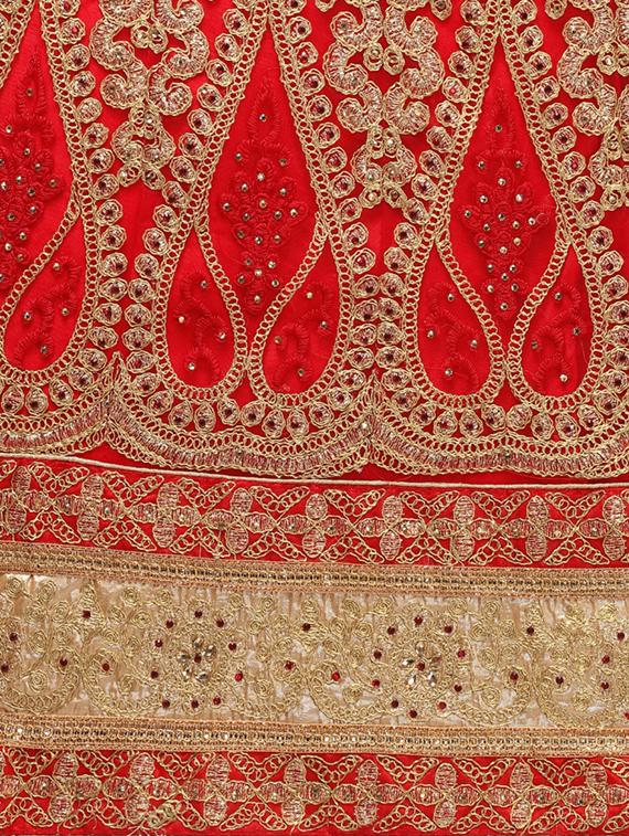 embroidered a-line lehenga - 16614372 - Zoom Image - 5