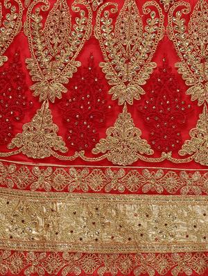 embroidered a-line lehenga - 16614373 - Standard Image - 5