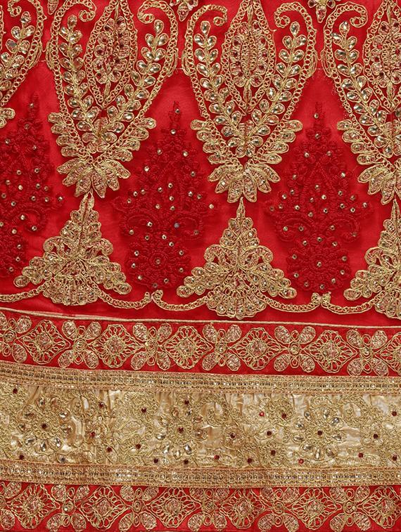 embroidered a-line lehenga - 16614373 - Zoom Image - 5