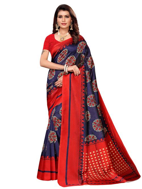 floral bhagalpuri saree with blouse - 16614700 - Standard Image - 1