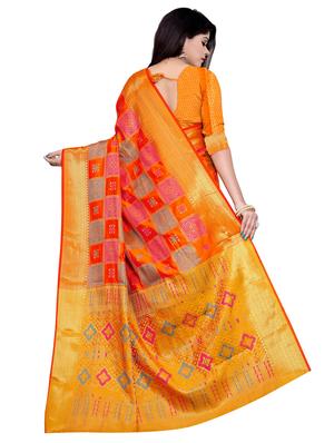 zari work kanjivaram saree with blouse - 16614874 - Standard Image - 2