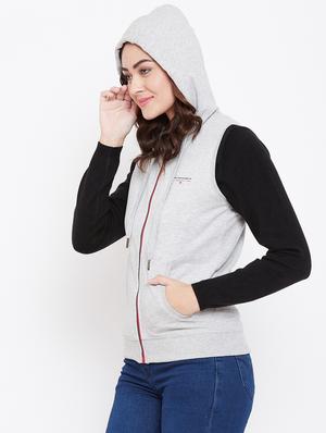 contrast tapping hooded jacket - 16615133 - Standard Image - 2
