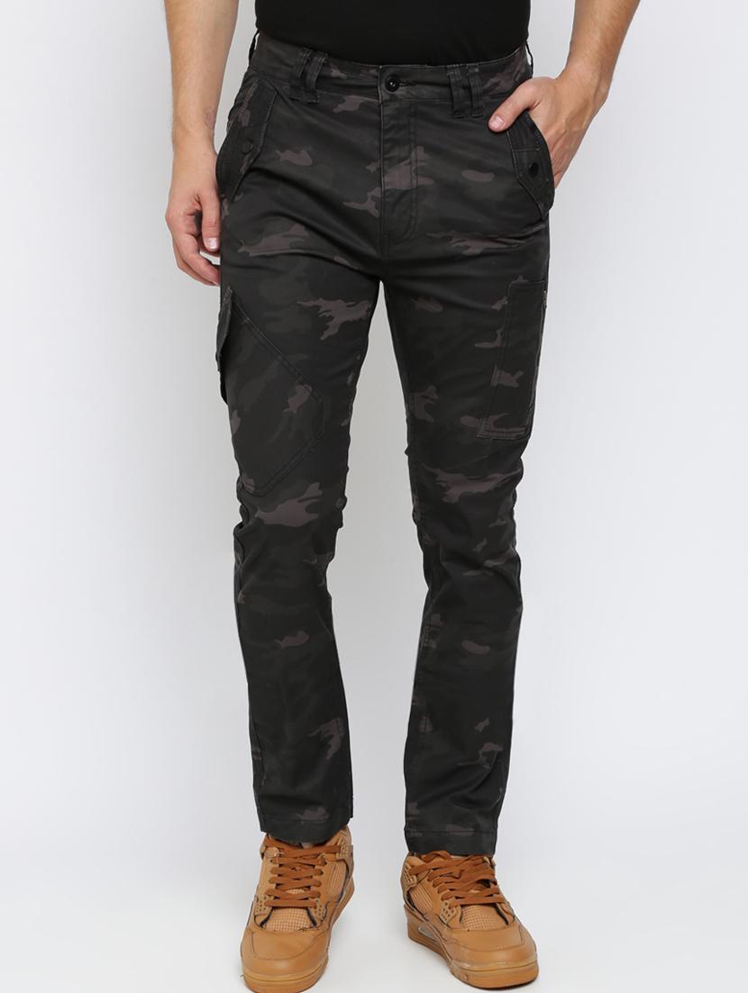 grey camouflage print casual trouser - 16615205 - Zoom Image - 2