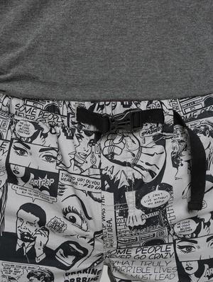 grey printed shorts - 16615213 - Standard Image - 5