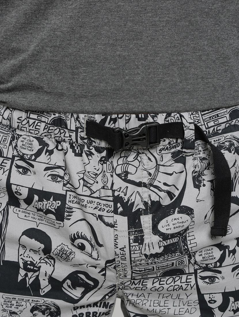 grey printed shorts - 16615213 - Zoom Image - 5