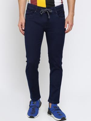 blue solid plain jeans - 16615223 - Standard Image - 2