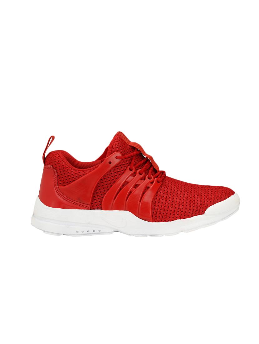red mesh lace up sport shoes - 16615686 - Zoom Image - 2