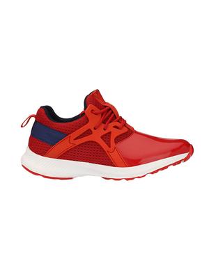 red mesh lace up sport shoes - 16615699 - Standard Image - 2