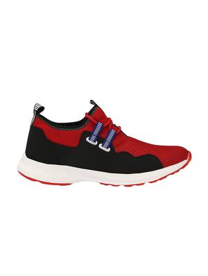 red mesh lace up sport shoes - 16615701 - Standard Image - 2
