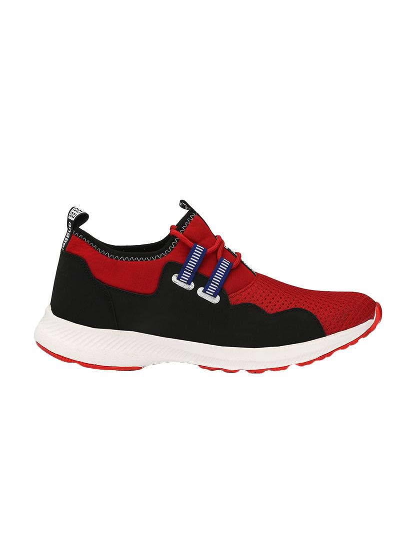 red mesh lace up sport shoes - 16615701 - Zoom Image - 2