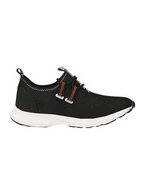 black mesh lace up sport shoes - 16615702 - Standard Image - 2