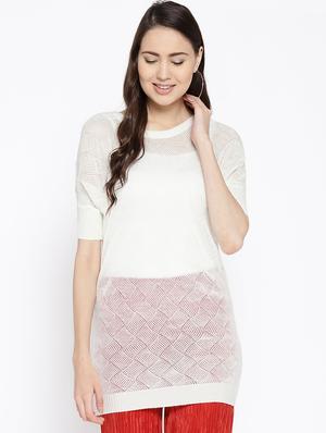 round neck long pullover - 16616298 - Standard Image - 2