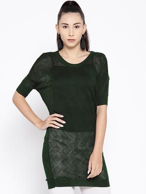 round neck long pullover - 16616299 - Standard Image - 2