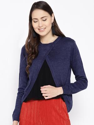overlap neck long sleeved pullover - 16616306 - Standard Image - 2