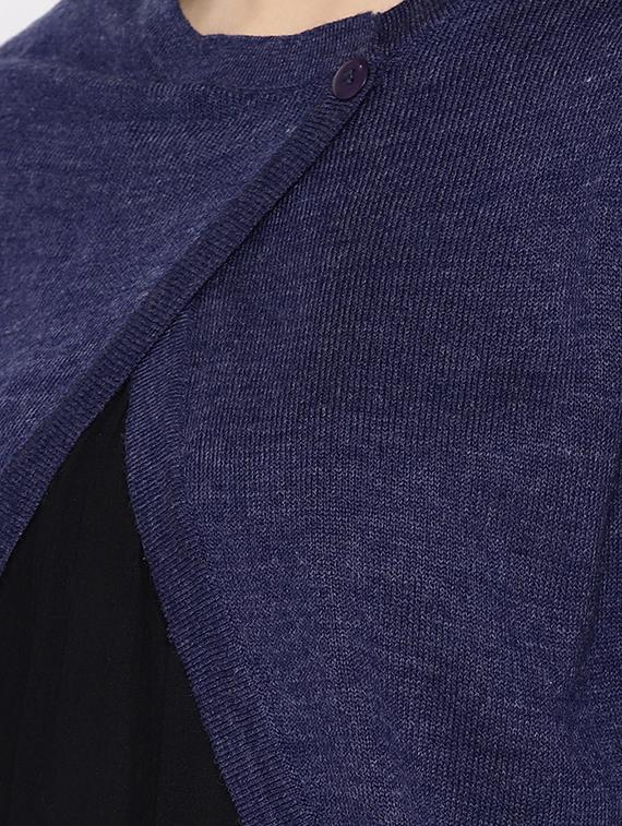 overlap neck long sleeved pullover - 16616306 - Zoom Image - 5