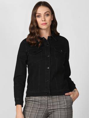 shirt collar denim jacket - 16616462 - Standard Image - 2